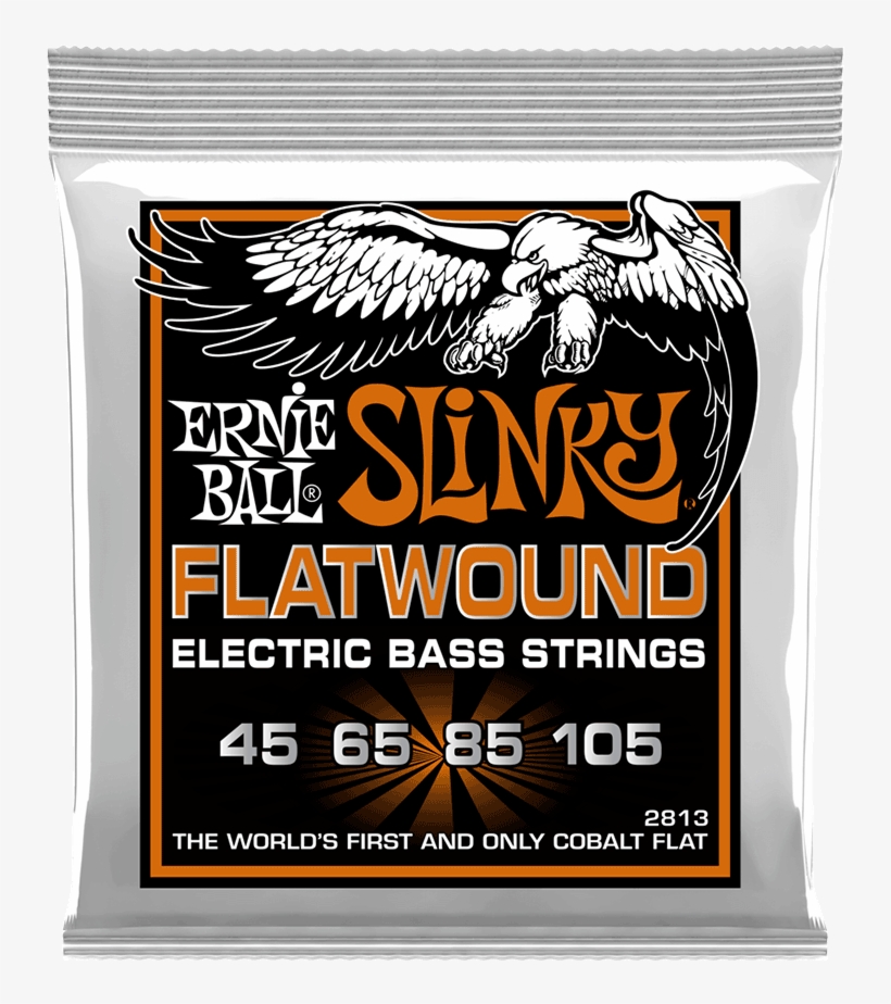 Ernie Ball Hyrbid Slinky Flatwound Bass Strings - Ernie Ball, transparent png #4302194