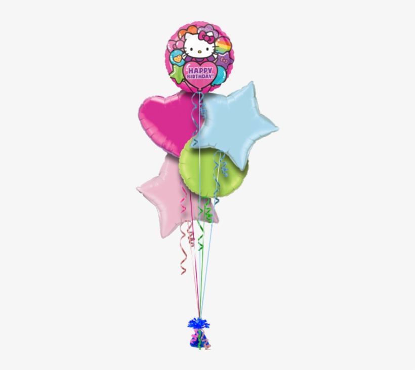 Hello Kitty Rainbow Happy Birthday Birthday Balloon - Hello Kitty Balloon - 18'' Foil (each), transparent png #4302283