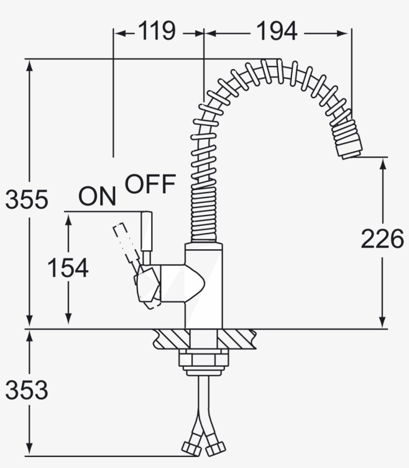 Slinky104td - Deva Mini Slinky Chrome Spout Kitchen Sink Mixer Tap, transparent png #4302342