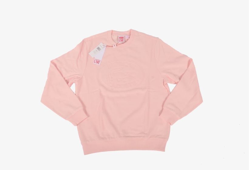 Supreme/lacoste Pique Crewneck - Supreme Lacoste Pink Crewneck, transparent png #4302506