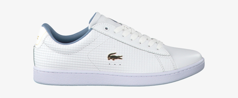 White Lacoste Sneakers Carnaby Evo Dames Number - Shoe, transparent png #4302699