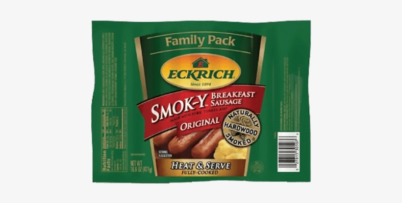 Smok-y Original Breakfast Smoked Sausage Family Pack - Eckrich Sausage, transparent png #4302751