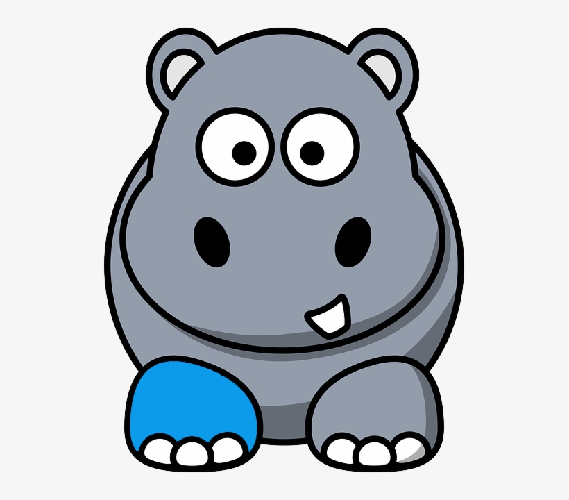 Harry The Hippo Goes To The Hospital - Cute Animals Cartoon Png, transparent png #4303092