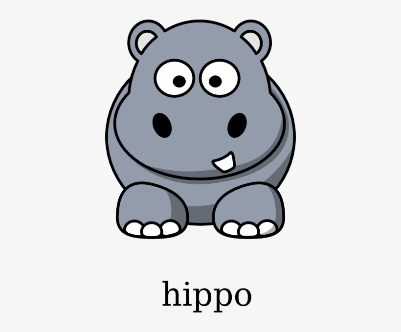 Cute Baby Hippo Clipart - Hippo Clipart, transparent png #4303233