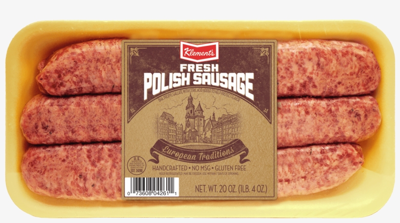 Pork, Water, Contains Less Than 2% Of Corn Syrup, Salt, - Klement's Polish Cocktail Smokies, 14 Oz, transparent png #4303279