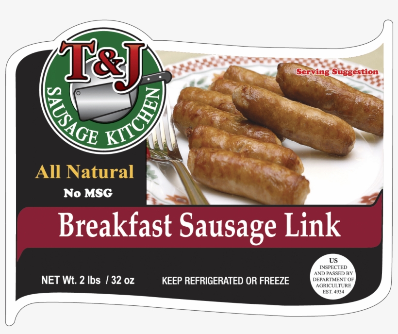T & J Breakfast Sausage Link - 2 Oz Breakfast Sausage Links, transparent png #4303372