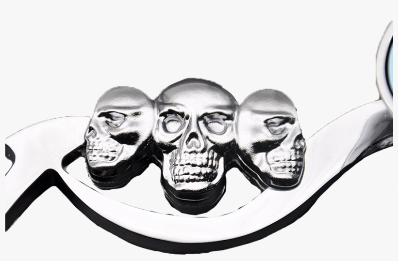 Flames & Skulls Side Mirrors - Skull, transparent png #4303416