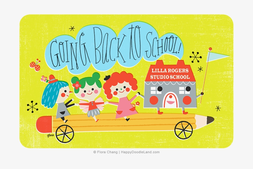 Going To Lilla School © Flora Chang - Am Happy To Go Back To School, transparent png #4303745