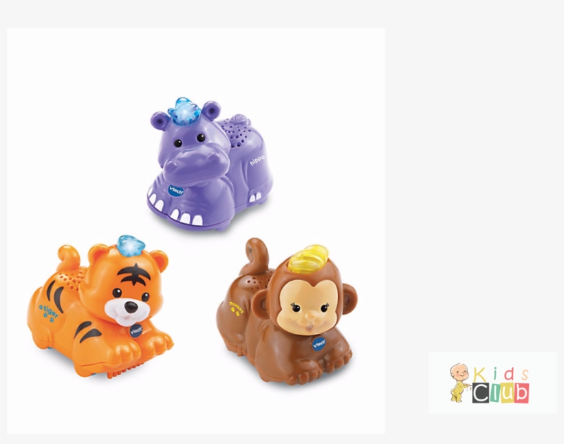 Vtech Baby Toot-toot Animals 3-pack - Tiger, Hippo, transparent png #4304017