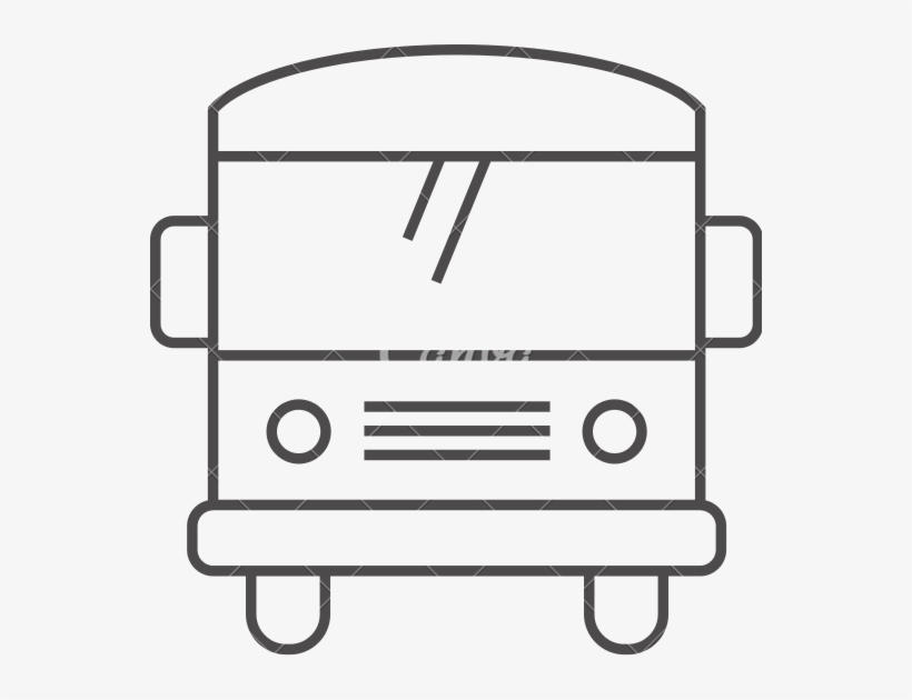School Bus Outline - School Bus Outline Png, transparent png #4304232