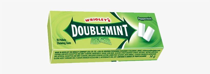 Wrigleys Doublemint Chewing Gum 10 Pellets, transparent png #4304285