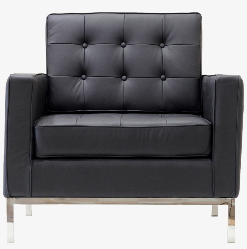 Black Armchair Png Image - Black Leather Sofa Chair, transparent png #4304354