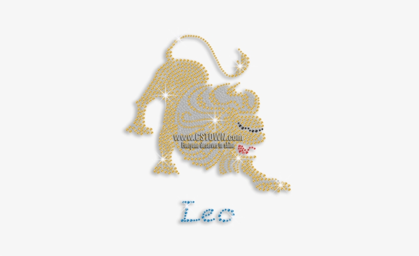 Shimmery Leo Zodiac Iron-on Rhinestone Transfer - Creative Arts, transparent png #4304632