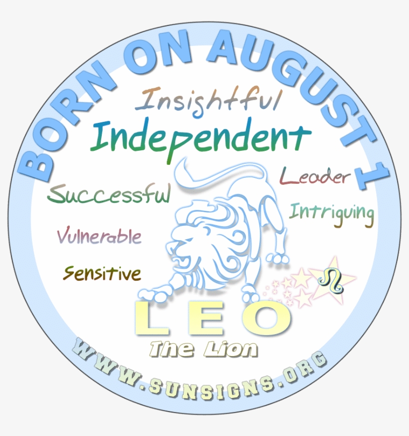 If You Are Born On August 1st, Then You Are A Leo Who - Zodiac Sign For January, transparent png #4304680