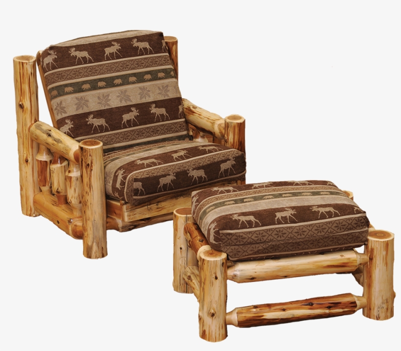 Cedar Futon Chair And Ottoman And Cover - Fireside Lodge Cedar Chair And A Half, transparent png #4304711