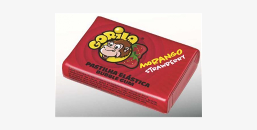 Gorila Chewing Gum Strawberry Flavour 100 Pieces - Pastilha Gorila Morango, transparent png #4304927