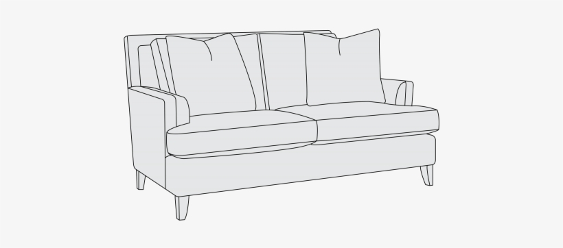 Loveseat - Studio Couch, transparent png #4305048