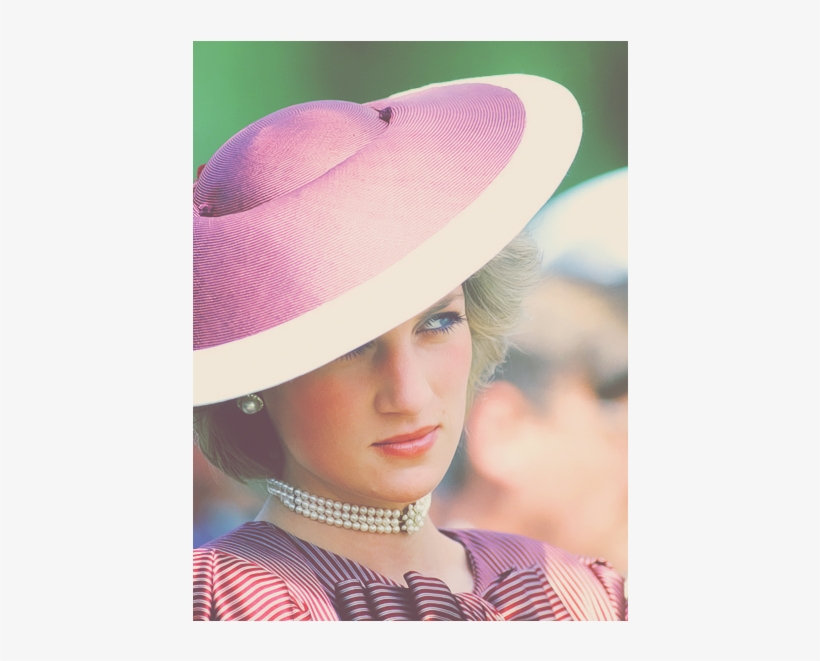 Lovely Princess Diana Tumblr-late 80s - Princess Diana With Hat, transparent png #4305467