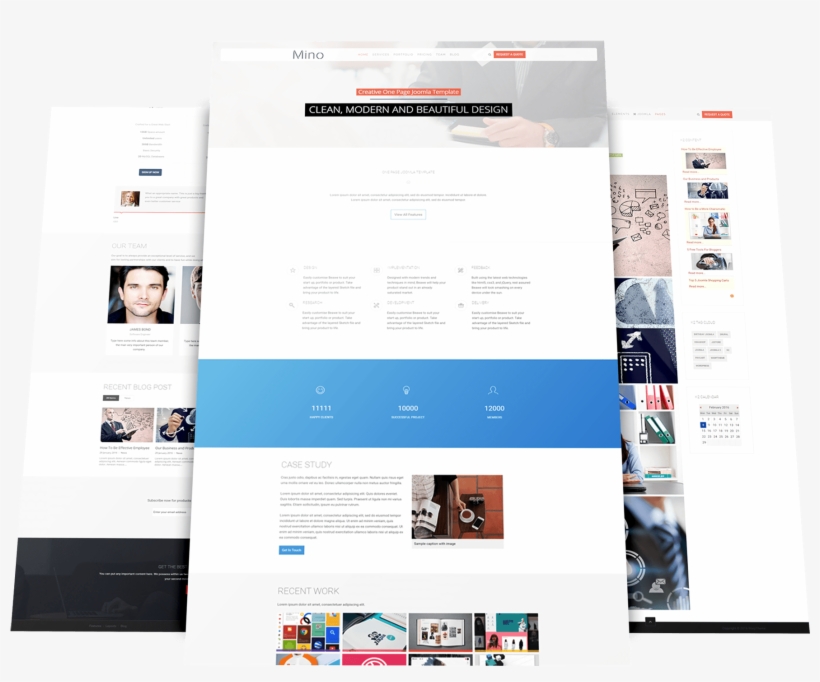 One Page Joomla Template - Brochure, transparent png #4305743