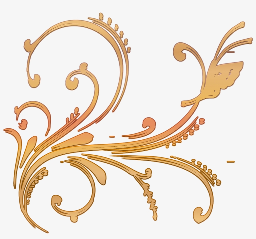Clip Art Scroll Sticker Design With Ornate Vector And - Illustration, transparent png #4305900