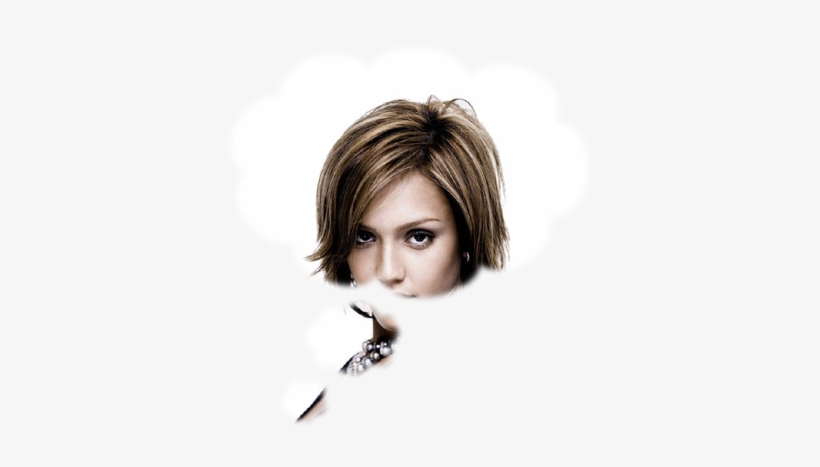 Balao De Dialogo Jessica Alba With Short Hair Free Transparent