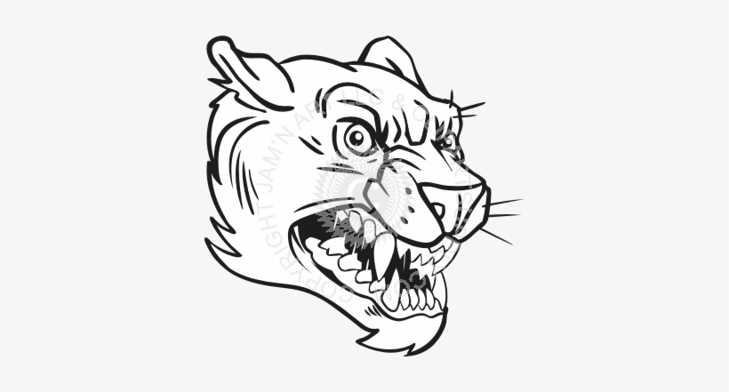 Panther Head Line Drawing, transparent png #4306208