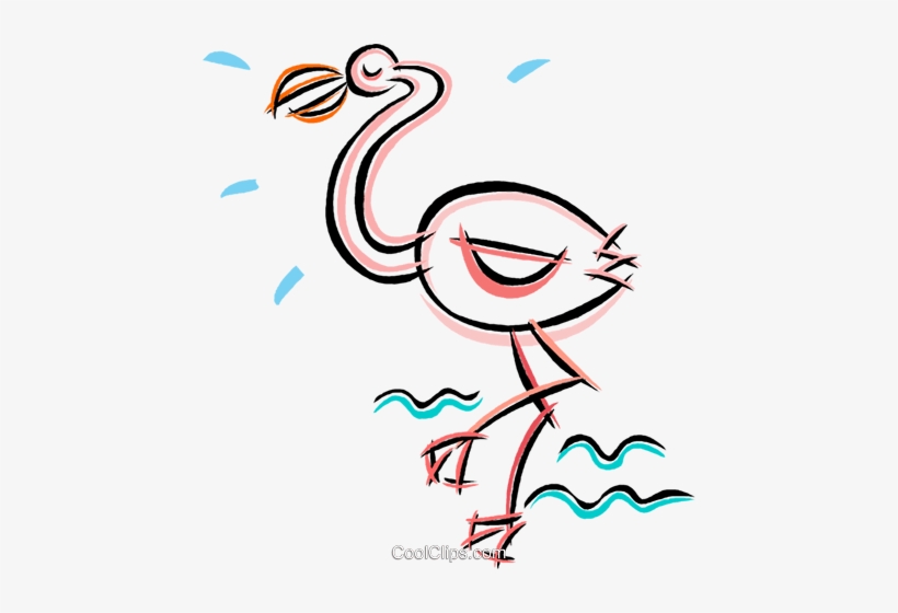 Pink Flamingo Royalty Free Vector Clip Art Illustration - Clip Art, transparent png #4306364
