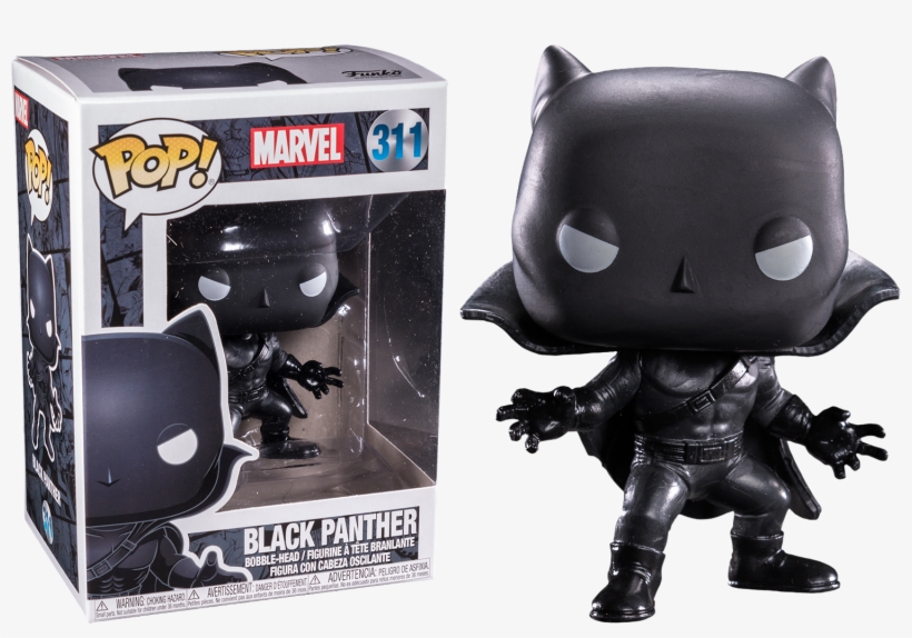 Black - Chrome Black Panther Pop, transparent png #4306616