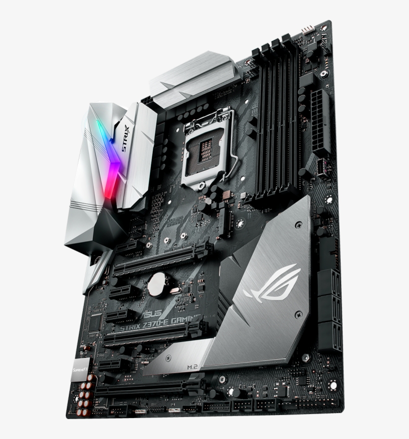 Rog Strix Z370-e Intel Z370 Ddr4 Atx Motherboard - Asus Rog Strix Z370-e Gaming Motherboard, transparent png #4306856