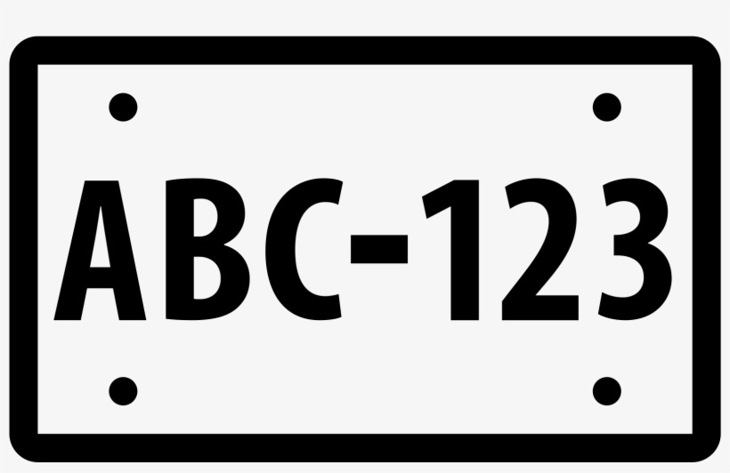 Licence Plate Icon - License Plate Png, transparent png #4307418