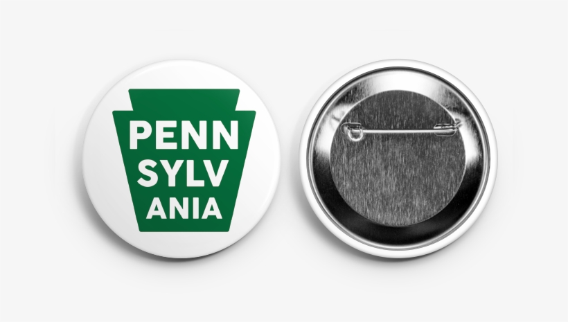 Green Pa Keystone - Pin-back Button, transparent png #4307489
