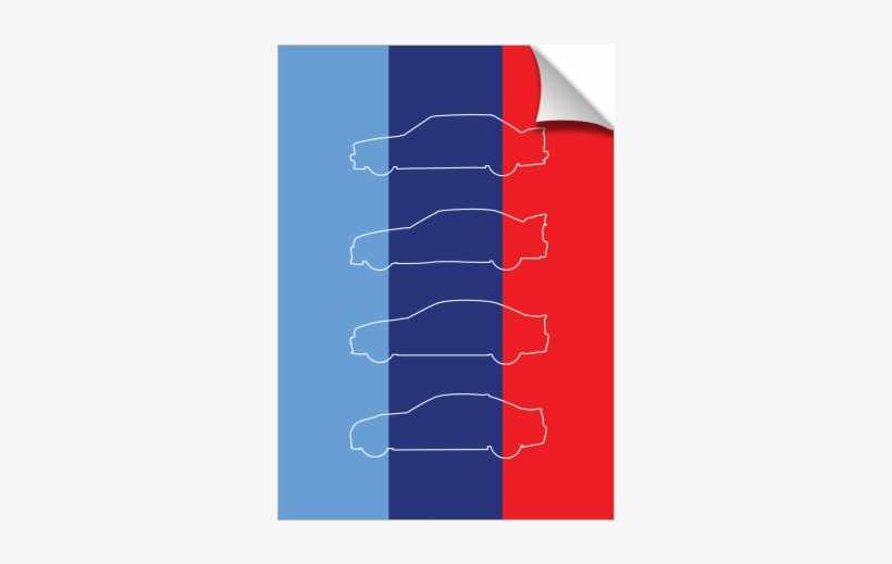 Bmw M3 Generations Outline W/ M-stripe Background - Diagram, transparent png #4308816