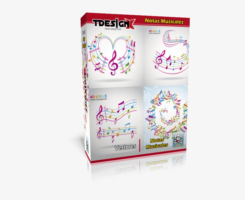 Paquete Con Vectores Abstractos De Notas Musicales - Wallmonkeys Wall Decals Wallmonkeys Colorful Music, transparent png #4309387