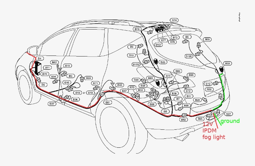 Installing Rear Fog Light On Nissan Murano - City Car, transparent png #4311025