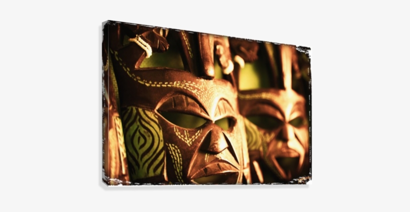 African Masks Canvas Print - Posterazzi African Masks Posterprint 36.00 X 24.00, transparent png #4311383