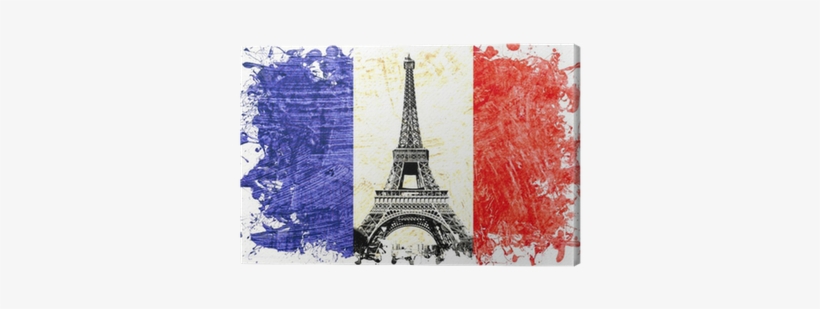Drapeau France Paris Tour Eiffel Canvas Print • Pixers® - Eiffel Tower, transparent png #4311664
