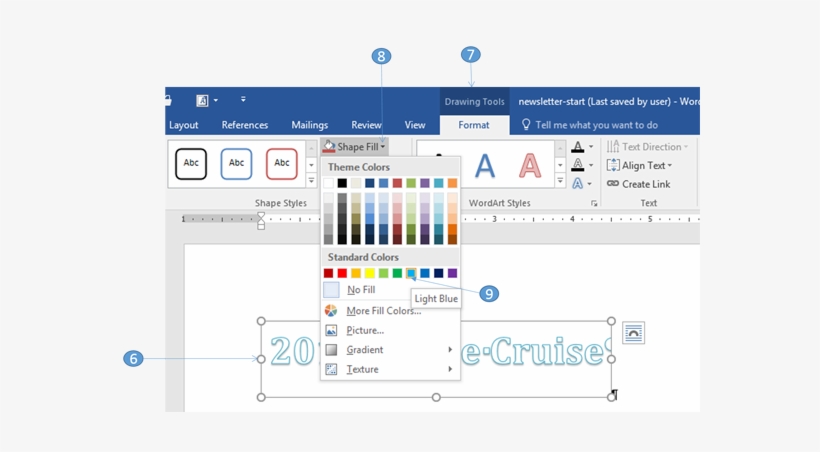 Formatting Wordart - Word Art Styles In Word 2016, transparent png #4312821