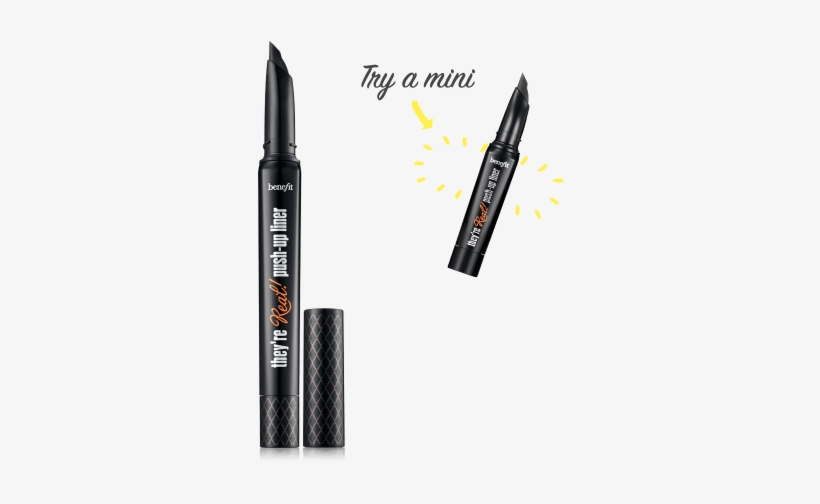 They're Real Gel Eyeliner Pen - They Re Real Push Up Eyeliner Benefit, transparent png #4312900