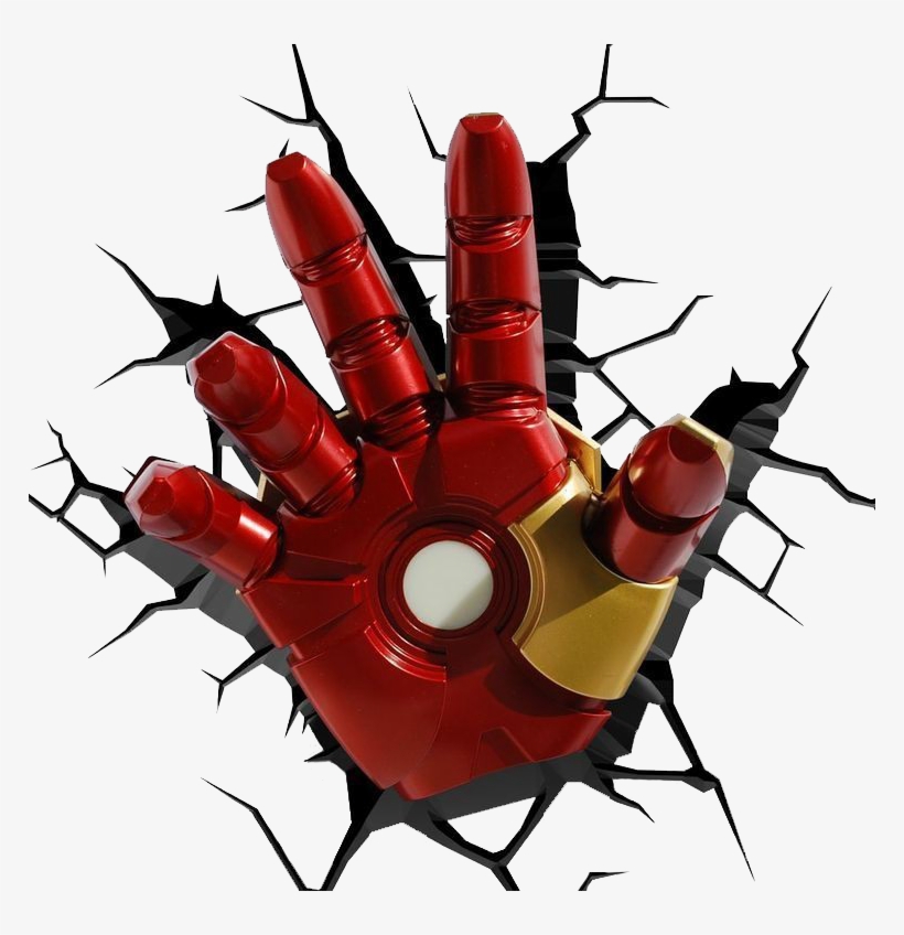 Nunca Esteve Tão Em Alta Acessórios, Decoração, Roupas - 3d Deco Night Light - Iron Man's Hand, transparent png #4313078