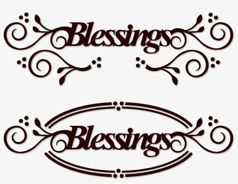 Blessings Word Art, transparent png #4313079
