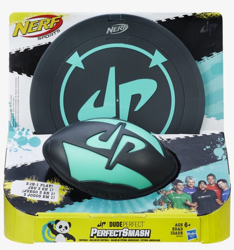 B6324as00 630509392544 Pkg 16 Medium 72dpi - Nerf Dude Perfect Shot Hoops Set, transparent png #4313288