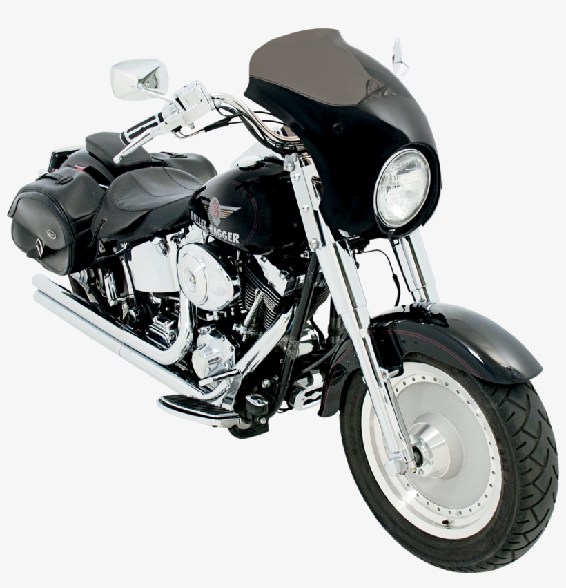 Memphis Shades Black Bullet Fairing & Mounts 86-17 - 2018 Fat Boy Fairing, transparent png #4314610