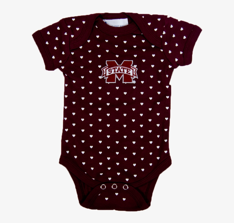 Two Feet Ahead Banner M Small Heart Dots All Over Creeper - T-shirt, transparent png #4315446