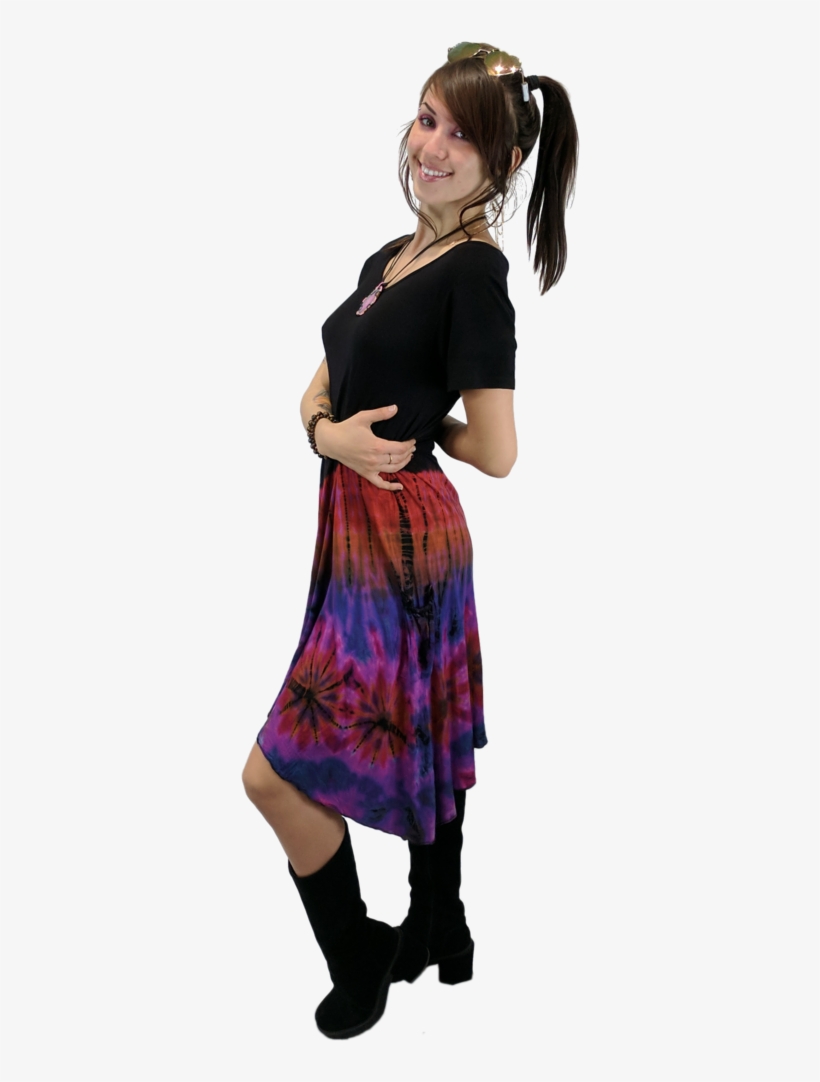 Tye Die Dress By Purple Moon - Photo Shoot, transparent png #4315543