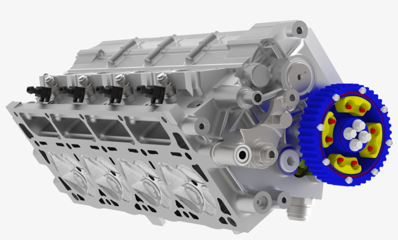 The 32-valve Cylinder Head And Dohc Valve Train Design - Mercury Sb4, transparent png #4315780