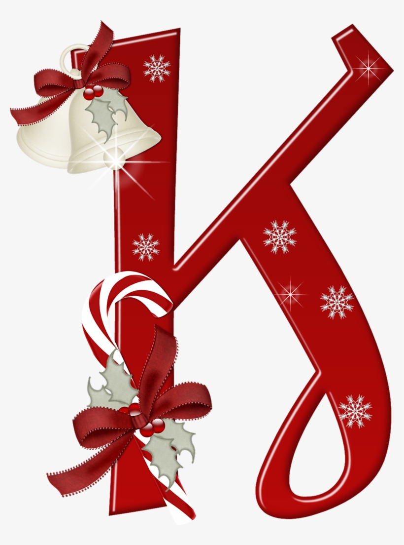 B *✿*k For Kathy Letter K, Alphabet Letters, Fancy - Christmas Letter K, transparent png #4315922