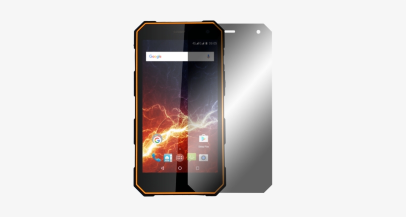 Hammer Energy Tempered Glass - Myphone Hammer Energy Black Mobile Phone, transparent png #4316536