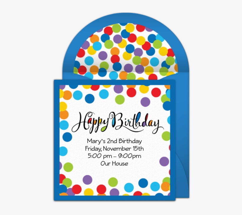 Confetti Bash Online Invitation - Beverage Napkin Confettiettiettietti Bash, transparent png #4316800