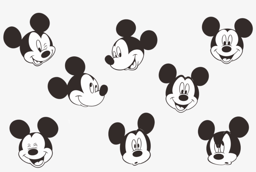 Mickey Mouse Logo Vector - Mickey Mouse Face Small, transparent png #4316854