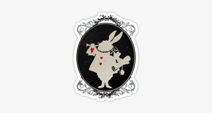 Alice In Wonderland White Rabbit Silhouette - White Rabbit, transparent png #4317038